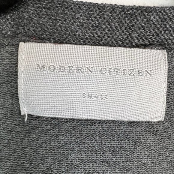 Modern Citizen Charcoal Gray Lenese Front Wrap Tie Midi Sweater Dress Size Small - Picture 7 of 10